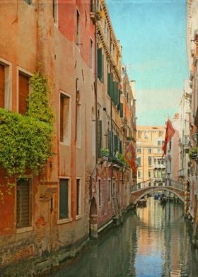 Vintage Inspired Venetian Canal