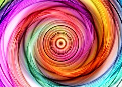 Powerful energy spiral with lightful colors