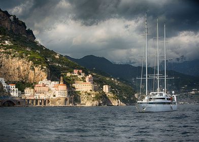 Sailing into Amalfi