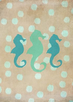 Seahorse Trio and Polka Dots