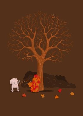 the fall and dog
