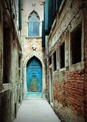 Teal Blue Door in Venice