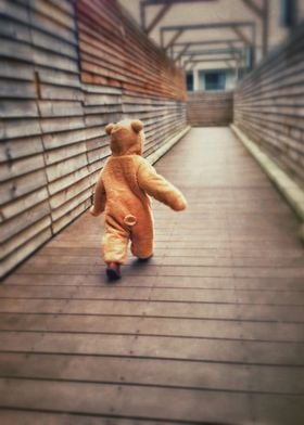 Baby bear taking a stroll