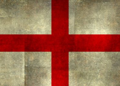 Flag of England (St. George's Cross) - Textured version ... 