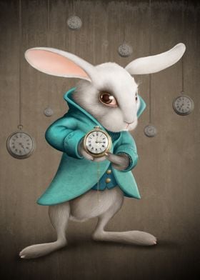 White rabbit and the clocks