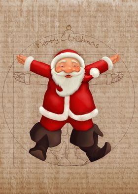 Vitruvian Santa Claus