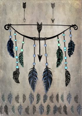 Bow, Arrows, and Feathers