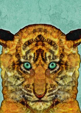 abstract tiger cub