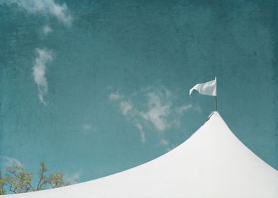 White Circus Tent and Teal