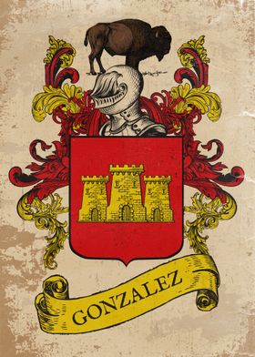 Gonzalez Coat of Arms (USA Custom)