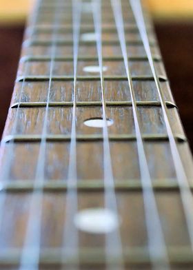 Guitar neck and strings