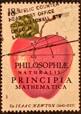 British postage stamps (Isaac Newton)