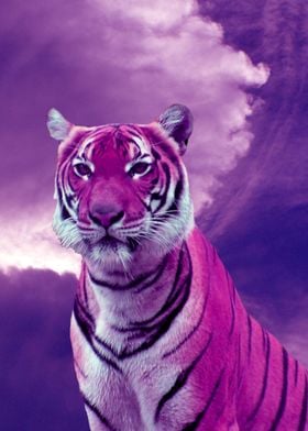 Purple Tiger and Sky