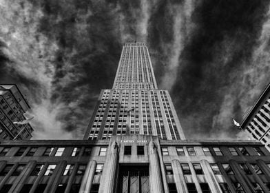 The Empire State Building  street view. showing the pow ... 