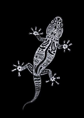 Ornate Lizard (black