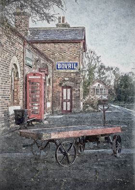 Vintage Hadlow Road Scene in Oils