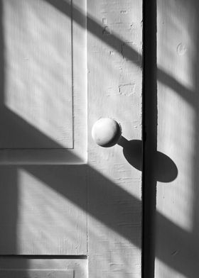 Afternoon Shadows on Antique Door