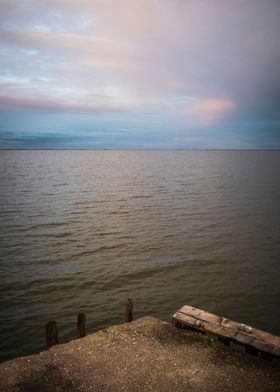 the Delta of the Po river, in a autumn evening.