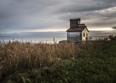 the Delta of the Po river, in a autumn evening.