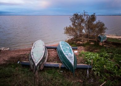 the Delta of the Po river, in a autumn evening.