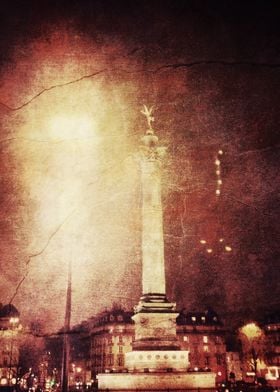 fire at the Bastille - Paris