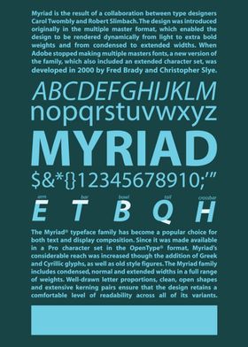 Myriad Font Poster