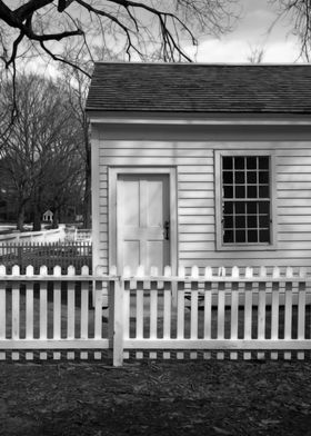 Colonial Style Architecture in Black and White