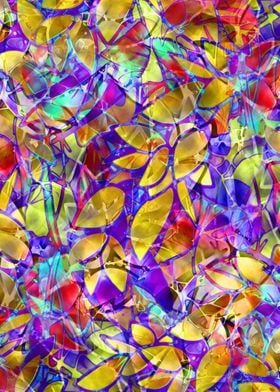 Floral Abstract Stained Glass G46