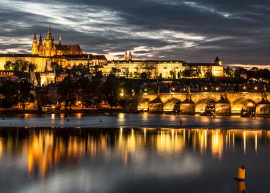 Prague Castle at dusk