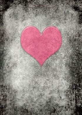 Grunge with heart - Vintage Valentines Heart in the hue ... 