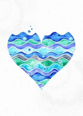 A Sea of Love, whiteA watercolor design, for those who  ... 