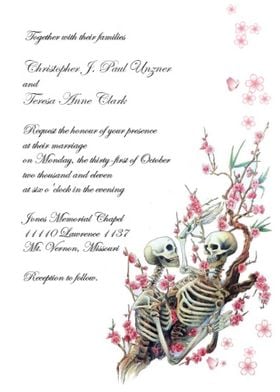 Halloween wedding invitation