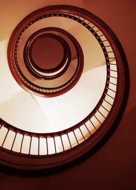 Staircase in brown tones