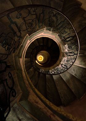 Golden eye spiral staircase