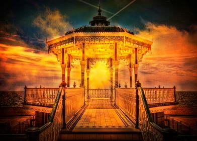 Brighton Bandstand Sunset