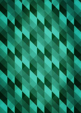 Emerald green abstract triangles pattern