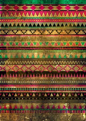 Magic aztec tribal pattern