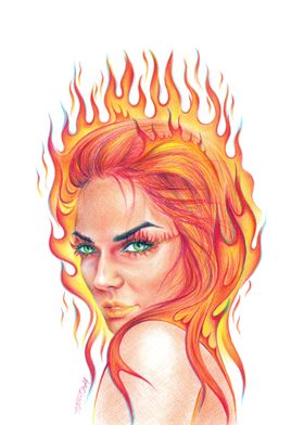 Fire woman