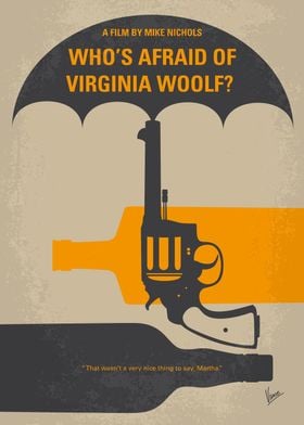 No426 My Whos Afraid of Virginia Woolf minimal movie po ... 