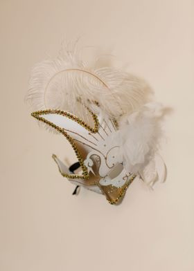 My authentic Mardi Gras mask hanging upon the wall