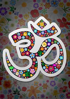 Namaste Floral Yoga Symbol