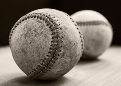 Old baseballs - fine art photography by Edward M. Field ... 