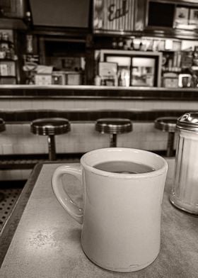 Open All Night - A cup of coffee in a classic American  ... 