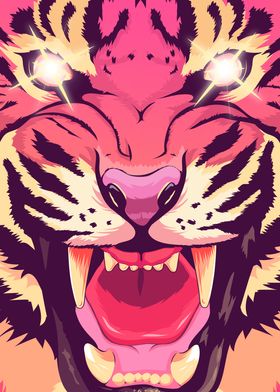 Cool angry tiger