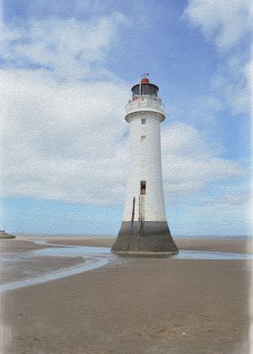 A Textured Perch Rock Scene