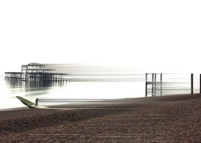 Man looking at West Pier