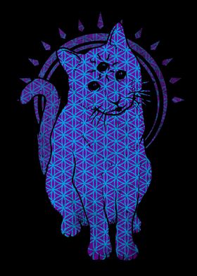 A funky feline design with mystical vibes Enigmatic an ... 