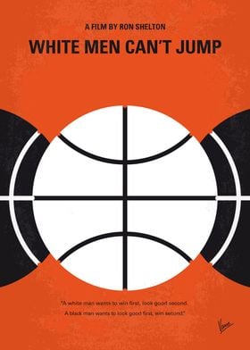 No436 My White Men Cant Jump minimal movie poster -Blac ... 