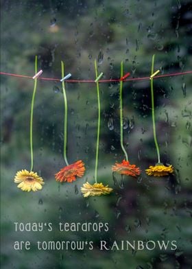 today&#39;s teardrops are tomorrow&#39;s rainbows