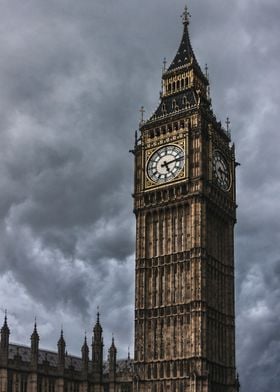 Big Ben, London. Captured on a very dark and stormy day ... 